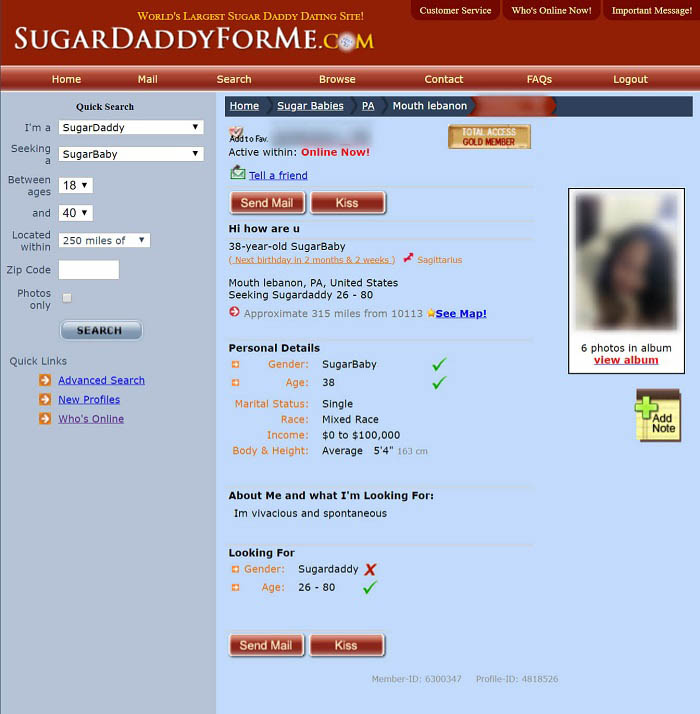 SugarDaddyForMe profile example
